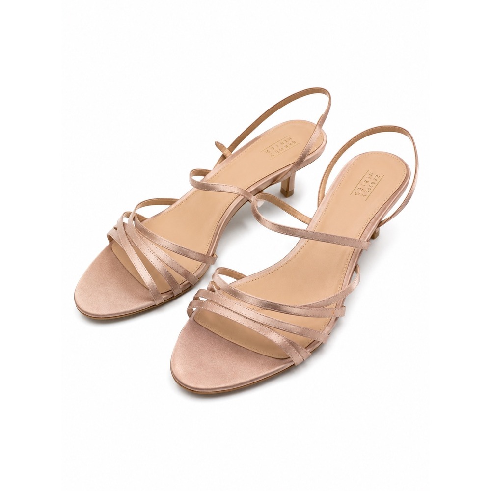 Simply Styled Vintage Y2K Pink Strappy Kitten Slingback Heels Women's Size 11